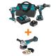 Makita 18V LXT Cordless Brushless Combo Kit 5.0 Ah (2-Pc) with 18V LXT Brushless 4-1/2 in./5 in. Cut-Off/Angle Grinder