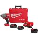 Milwaukee M18 FUEL ONE-KEY 18V Li-Ion Brushless Cordless 1/2 in. High-Torque Impact Wrench w/P Detent Kit (3) Resistant Batteries