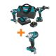 Makita 18V LXT Lithium-Ion Brushless Cordless Combo Kit 5.0Ah (2-Pc) with 18V LXT Brushless 4-Speed 1/2 in. Impact Wrench