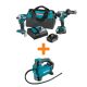Makita 18V LXT Lithium-Ion Brushless Cordless Combo Kit 5.0 Ah (2-Piece) with 18-Volt LXT High-Pressure Inflator