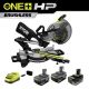 RYOBI ONE+ HP 18V Brushless Cordless 10 in. Sliding Compound Miter Saw Kit with (3) 4.0 Ah Batteries and Charger