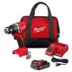 Milwaukee M18 18V Lithium-Ion Brushless Cordless 1/2 in. Compact Drill/Driver with One 2.0 Ah Battery, Charger and Tool Bag