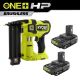 RYOBI ONE+ HP 18V 18-Gauge Brushless Cordless AirStrike Brad Nailer with 18V Lithium-Ion 2.0 Ah Compact Battery (2-Pack)