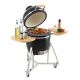 VEVOR Ceramic Barbecue Grill Smoker Pellet Grills 18 in . Portable Round Outdoor Grill for Patio, Black