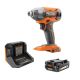 RIDGID 18V Cordless 1/4 in. Impact Driver with Lithium-Ion 2.0 Ah Battery and Charger
