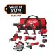 Milwaukee M18 18-Volt Lithium-Ion Cordless Combo Kit 7-Tool with 2-Batteries, Charger and Tool Bag