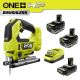 RYOBI ONE+ HP 18V Brushless Cordless Jig Saw Kit with (2) 4.0 Ah Batteries, 2.0 Ah Battery, and Charger