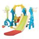 Yellow 5 in 1 Slide and Swing Playing Set with 2 Basketball Hoops, Football, Ringtoss