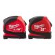 Milwaukee 8 m/26 ft. Compact Tape Measure with Compact Auto Lock 25 ft. SAE Tape Measure with Fractional Scale and 9 ft. Standout