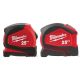 Milwaukee Compact Auto Lock 25 ft. SAE Tape Measure with 9 ft. Standout with Compact 25 ft. SAE Tape Measure