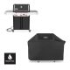 Weber Genesis E-325 3-Burner Natural Gas Grill in Black with Grill Cover