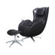 TITAN Bliss Series Black Faux Leather Reclining Massage Chair with Air Massage, Heated Lumber, Bluetooth Speakers
