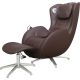 TITAN Bliss Series Brown Faux Leather Reclining Massage Chair with Air Massage, Heated Lumber, Bluetooth Speakers