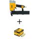DEWALT Pneumatic 16-Gauge 1 in. Crown Lathing Stapler with 1 in. x 1 in. x 16-Gauge Galvanized Wide Crown Staple(2000 per Pack)