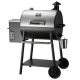 Z GRILLS 585 sq. in. Pellet Grill and Smoker in Silver with Stainless Steel Lid and Grease Bucket