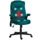 HOMCOM 6-Point Vibrating Massage Polyester Office Chair with Lumbar Heat, Dark Green