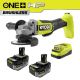 RYOBI ONE+ HP 18V Brushless Cordless 4-1/2 in. Angle Grinder Kit with (2) 4.0 Ah HIGH PERFORMANCE Batteries and Charger