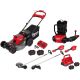 Milwaukee M18 FUEL 21 in. Dual Battery Self-Propelled Mower w/ Backpack Blower, String Trimmer, Edger, (4) Battery, (2) Charger