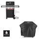 Weber Spirit E-325 3-Burner Natural Gas Grill in Black with Sear Zone and Grill Cover