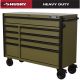 Husky Heavy Duty 52 in. W 9-Drawer Matte Army Green Rolling Tool Cabinet