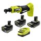 RYOBI ONE+ HP 18V Brushless Cordless Compact 3/8 in. Ratchet Kit with (1) 2.0 Ah Battery, (2) 4.0 Ah Batteries, and Charger