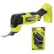 RYOBI ONE+ HP 18V Brushless Cordless Oscillating Multi-Tool (Tool Only) with 4-Piece Wood and Metal Blade Set