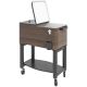 grossag Brown 60 qt. Outdoor Food and Beverage Rolling Chest Cooler with Grip and Wheels for Camping, Beach, Boat