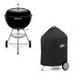 Weber Original Kettle 22 in. Charcoal Grill in Black with Premium Grill Cover