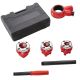 SKYSHALO Ratchet Pipe Threader Kit 1/2 in. NPT 3/4 in. NPT 1 in. NPT Manual Ratcheting Pipe Threader Pipe Threading Tool Set
