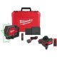 Milwaukee Green 100 ft. Cross Line and Plumb Points Rechargeable Laser Level with Wireless Laser Level Alignment Base