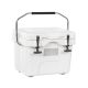 16 qt. Portable Insulated Ice Cooler with 24-Can Capacity, Leakproof, 4-Day Cold, Lockable and 2-Cup Holders in White