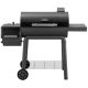 FEASTO Barrel 30 in. Heavy Duty Charcoal Grill in Black with Offset Smoker and 815 sq. in. Cooking Area