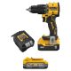 DEWALT ATOMIC 20V Lithium-Ion Cordless 1/2 in. Hammer Drill Kit with 5.0 Ah Battery, POWERSTACK 3.5 Ah Battery and Charger