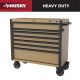 Husky Heavy-Duty 42 in. W 7-Drawer Matte Tan Rolling Tool Cabinet