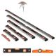 SKYSHALO 6-Piece Torpedo Level, 78/48/32/24/ 16/10 In. All Magnetic Levels Set, Bubble Vials Ruler for 45/90/180 Degree