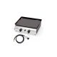 Karl home 2 Burner Propane Grill 20,000 BTU Portable Propane Tabletop Flat Top Grill in Black
