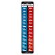 Identibolt PRO 21in Thread Gauge with Magnetic Wall Mount-28 Nut & Bolt Identifier Gauge Measure #6 to ¬Ω & 4mm to 14mm