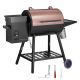 SKYSHALO Wood Pellet Grill Smoker, 8 in 1 BBQ Grills for Outdoor Cooking, 456 sq. in. Cook Area Electric Grill and Smoker