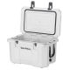 Denjol White 60 qt. Portable Chest Cooler with Cup Holders, Nylon Rope Handles and Double Latches - Keeps Ice Up to 6 Days
