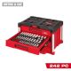 Milwaukee 1/4 in. and 3/8 in. and 1/2 in. Drive Metric & SAE Ratchet & Socket Set with PACKOUT 4-Drawer Tool Box (242-Piece)