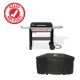 Weber Slate Griddle 3-Burner Natural Gas 28 in. Rust-Resistant Flat Top Grill in Black with Grill Cover
