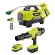 RYOBI 1.8 GPM Automotive High Flow Pressure Washer with ONE+ HP 18V Brushless 220 CFM Compact Blower, 4.0 Ah Battery & Charger