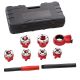 SKYSHALO Manual Ratchet Pipe Threader Kit, 1/4 in.-1-1/4 in. NPT, 6 NPT Dies, with Case, for Galvanized, Aluminum, Copper Pipes