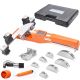 SKYSHALO 1/4 in. to 7/8 in. O. D. Ratcheting Tube Bender, 90¬∞ Forward/Reverse, 7 Dies, for HVAC and Refrigeration, Pipe Bender