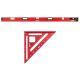 Milwaukee 78 in. to 144 in. REDSTICK Expandable Box Beam Level with 7 in. Rafter Square