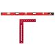 Milwaukee 79 in. to 144 in. REDSTICK Expandable Box Beam Level with 8 in. x 12 in. Framing Square