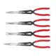 Milwaukee Long Nose Pliers Set with Hose Grip and Slip Resistant Grip (4-Piece)