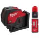 Milwaukee M12 12-Volt Lithium-Ion Cordless Green 125 ft. Cross Line & Plumb Points Laser Level w/ Detector & M12 2.0 Ah Battery