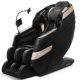Noble House Alisa Black Faux Leather Reclining Massage Chair with Airbags Massage, Zero Gravity, Heat, Bluetooth, Foot Rollers
