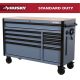 Husky Standard-Duty 52 in. W 10-Drawer Matte Cadet Gray Mobile Workbench Cabinet with Solid Wood Top